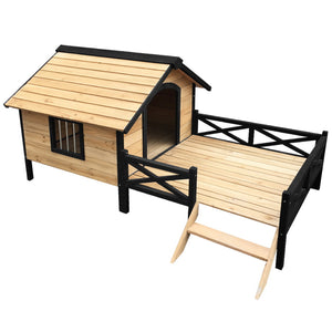 i.Pet Dog Kennel Kennels Outdoor Wooden Pet House Puppy Extra Large XXL Outside