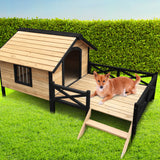 i.Pet Dog Kennel Kennels Outdoor Wooden Pet House Puppy Extra Large XXL Outside