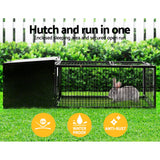 i.Pet Rabbit Cage Hutch Cages Indoor Outdoor Hamster Enclosure Pet Metal Carrier 122CM Length