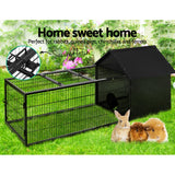 i.Pet Rabbit Cage Hutch Cages Indoor Outdoor Hamster Enclosure Pet Metal Carrier 162CM Length