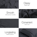 Giselle Bedding King Size Quilt Cover Set - Black