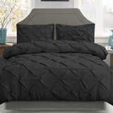 Giselle Bedding King Size Quilt Cover Set - Black