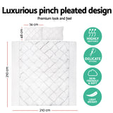 Giselle Bedding Queen Size Quilt Cover Set - White