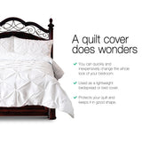 Giselle Bedding Queen Size Quilt Cover Set - White