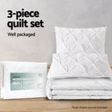 Giselle Bedding Queen Size Quilt Cover Set - White