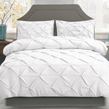 Giselle Bedding Queen Size Quilt Cover Set - White