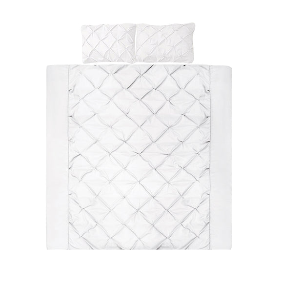 Giselle Bedding Super King Size Quilt Cover Set - White