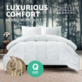 Giselle Bedding Queen Size Merino Wool Duvet Quilt