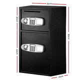 UL-TECH Electronic Safe Digital Security Box Double Door LCD Display