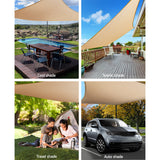 Instahut 2x4m Shade Sail Sun Shadecloth Canopy 280gsm Sand