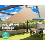 Instahut 3x4m Shade Sail Sun Shadecloth Canopy 280gsm Sand