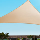 Instahut 5 x 5 x 5m Waterproof Triangle Shade Sail Cloth - Sand Beige