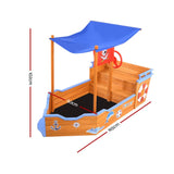 Keezi Boat Sand Pit With Canopy