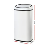 Devanti 58L Sensor Bin White