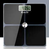 Everfit Electronic Digital Body Weight Scale Bathroom Scale-Black