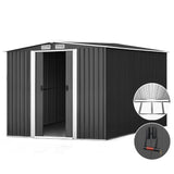 Giantz 2.02 x 3.2m Metal Shed - Grey