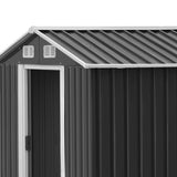 Giantz 2.02 x 3.89m Metal Shed - Grey