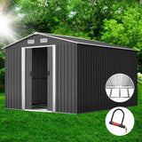 Giantz 2.02 x 3.89m Metal Shed - Grey