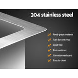 Cefito Stainless Steel Kitchen Sink 450X300MM Under/Topmount Sinks Laundry Bowl Silver