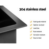 Cefito Stainless Steel Kitchen Sink 450X300MM Under/Topmount Sinks Laundry Bowl Black