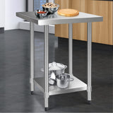 Cefito 762 x 762mm Commercial Stainless Steel Kitchen Bench