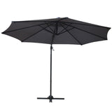 Instahut 3M Roma Outdoor Furniture Garden Umbrella 360 Degree Charcoal