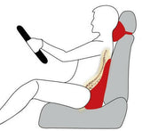 Peach Memory Foam Lumbar Back & Neck Pillow Support Back Cushion Office Car Seat