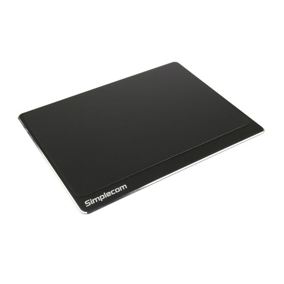 Simplecom CM210 Aluminium Panel Gaming Mouse Pad with Non-Slip Base for Accurate Control Black