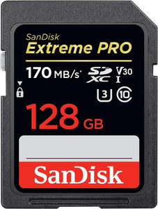 SANDISK SDSDXXY-128G-GNCIN SDXC Extreme Pro V30 4K/UHD UHS-I/U3 170MB