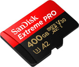 SANDISK  SDSQXCZ-400G-GN6MA TF Extreme PRO A2 V30 UHS-I/U3 170R/90W WITH SD ADAPTER