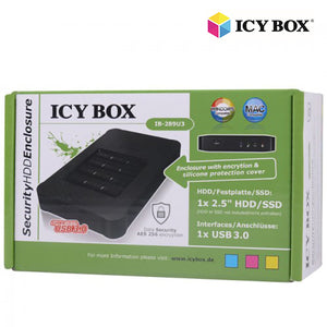 ICY BOX USB 3.0 Keypad encrypted enclosure for 2.5" SATA SSD/HDD (IB-289U3)