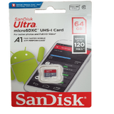 SANDISK SDSQUA4-064G-GN6MN Micro SDXC Ultra UHS-I Class 10 , A1, 120mb/s No adapter