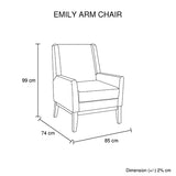 Emily Arm Chair Beige Colour
