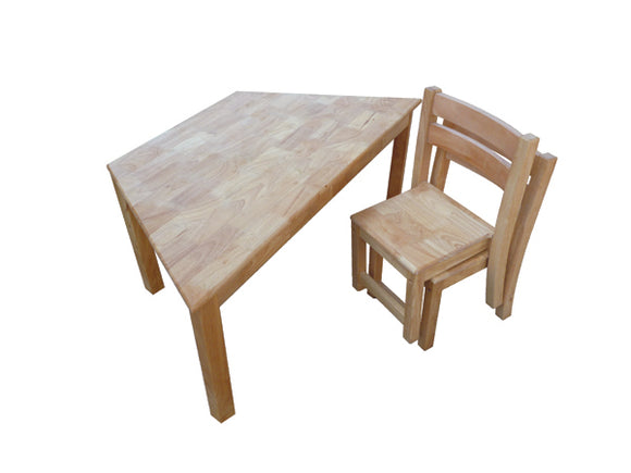 Trapezoidal Table 120 Rubber Wood