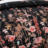 Super King Size 3pcs Floral Black Quilt Cover Set(3PCS)