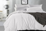 King Size White Vintage Washed Cotton Quilt Cover Set(3PCS)