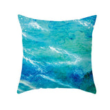 Aqua Blue Sea Style Cushion Covers 4pcs Pack