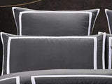 Queen Size Charcoal and White Quilt Cover Set (3PCS)