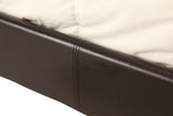 Double PU Leather Bed Frame Brown