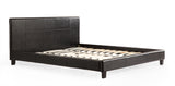 King PU Leather Bed Frame Black