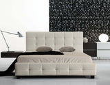 Double PU Leather Deluxe Bed Frame White