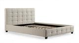 Double PU Leather Deluxe Bed Frame White