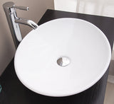 Bathroom Ceramic Oval Above Countertop Basin for Vanity