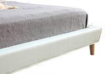 Queen PU Leather Deluxe Bed Frame White