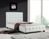 King Single PU Leather Deluxe Bed Frame White