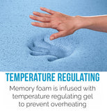 Palermo Single 25cm Gel Memory Foam Mattress - Dual-Layered - CertiPUR-US Certified