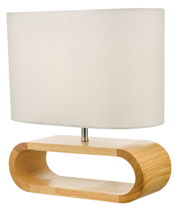 Wooden Modern Table Lamp Timber Bedside Lighting Desk Reading Light Brown White