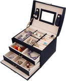 Jewellery Storage Box Girls Rings Necklaces Display Organiser Storage Case