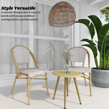 Morris White+Natural French Flair Outdoor Dining Chair Set