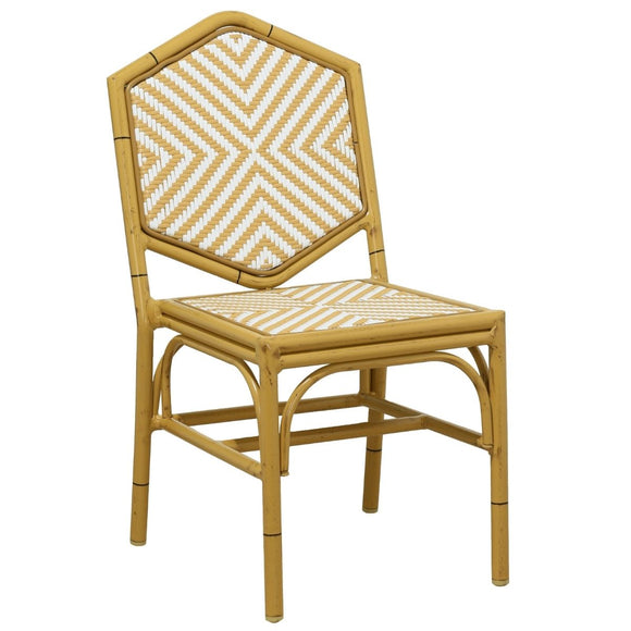 Miley French Flair Natural Outdoor Dining Chair Set of 2